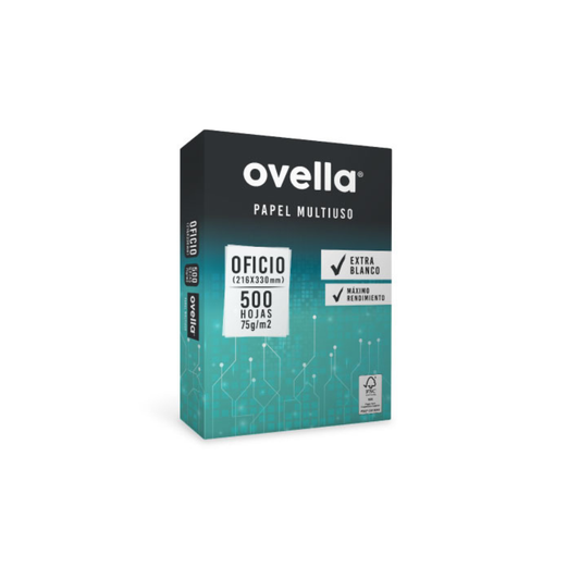 Papel Fotocopia Ovella Oficio 500 Hojas 75 grs