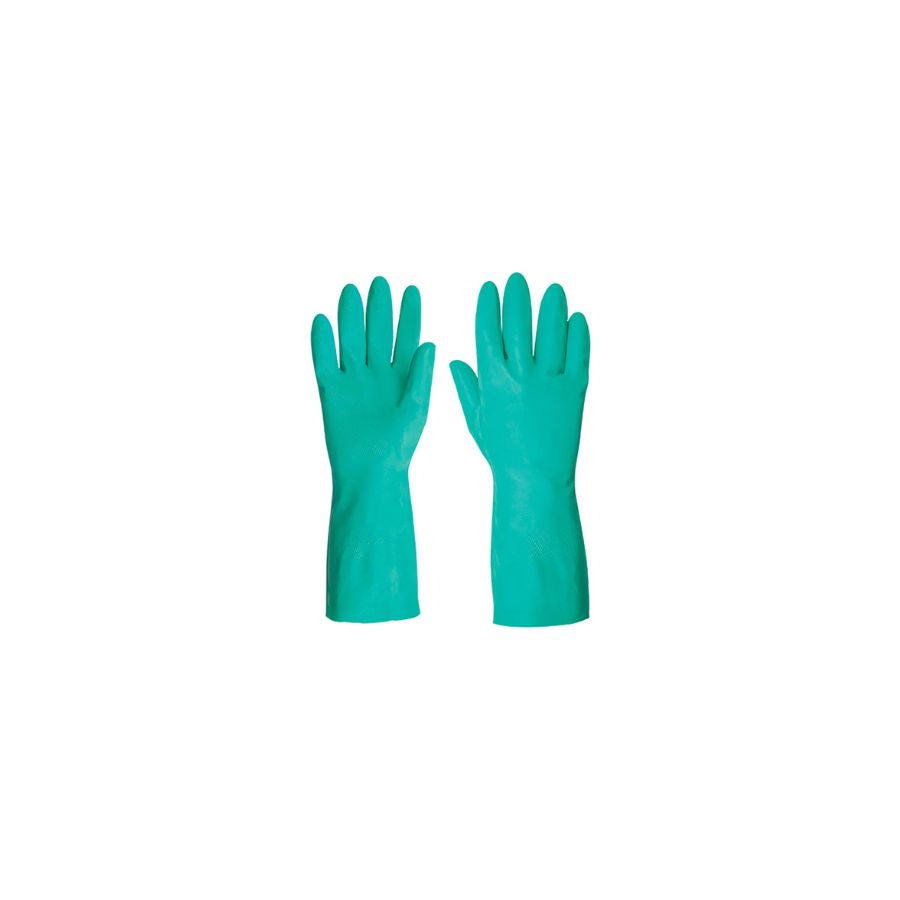 Guante Nitrilo Verde Flocado